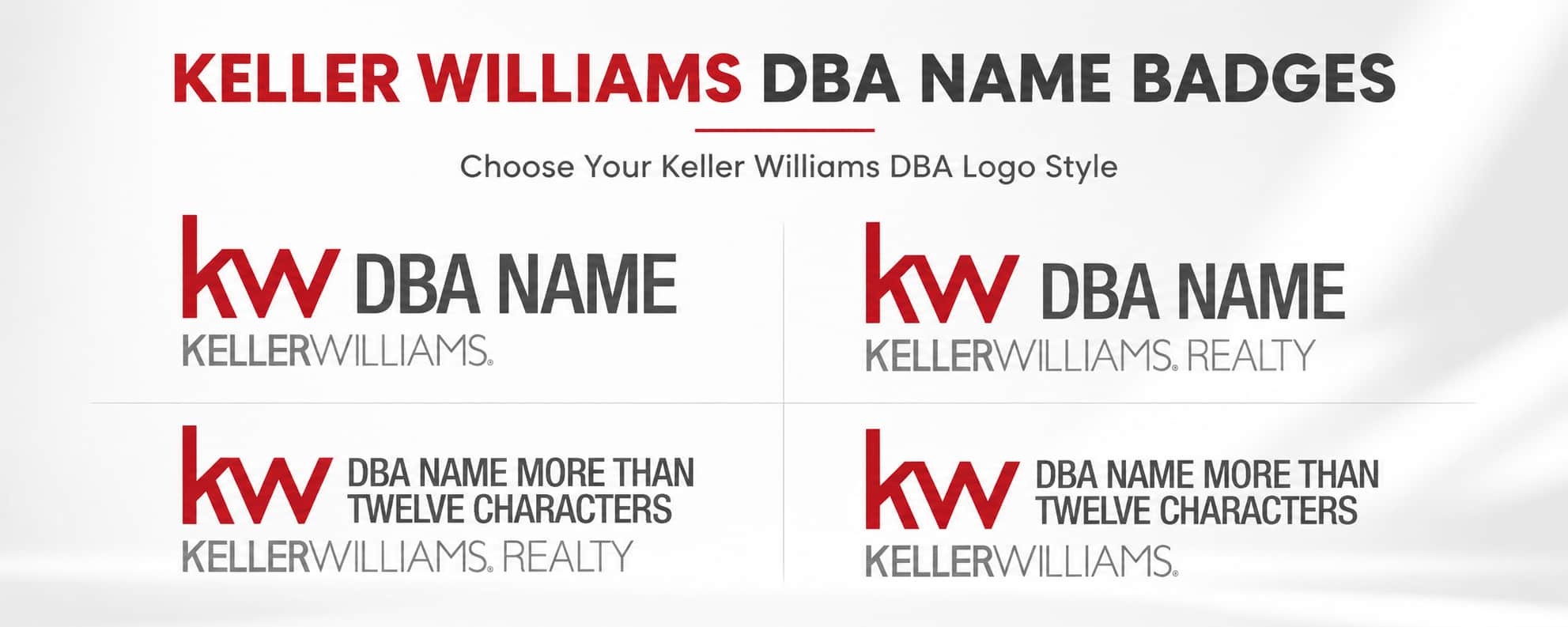 Keller Williams DBA Name Badges