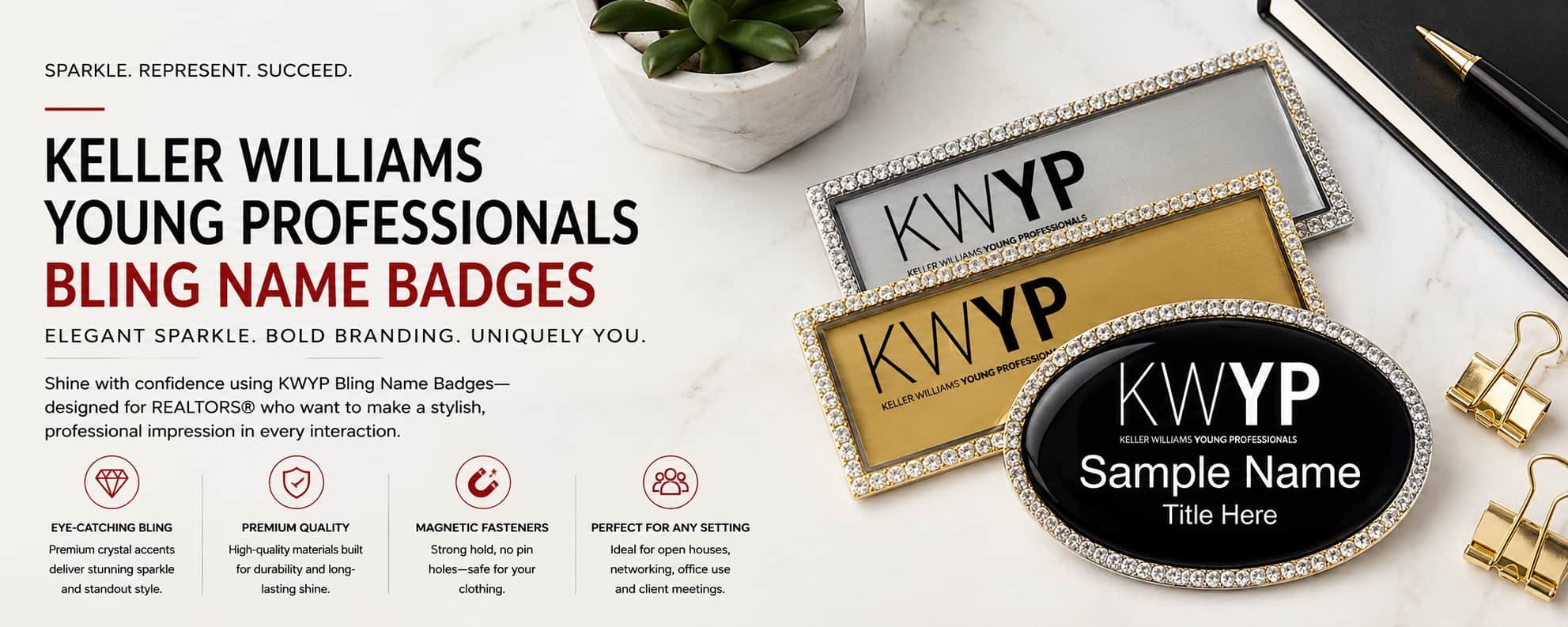 Keller Williams Young Professionals bling REALTOR name badges