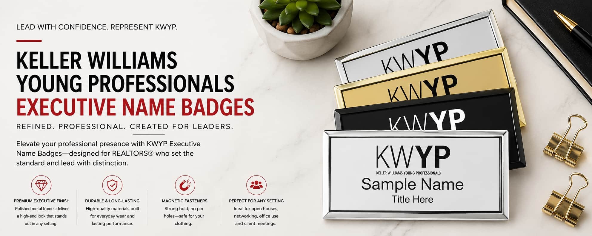 Keller Williams Young Professionals executive REALTOR name badges