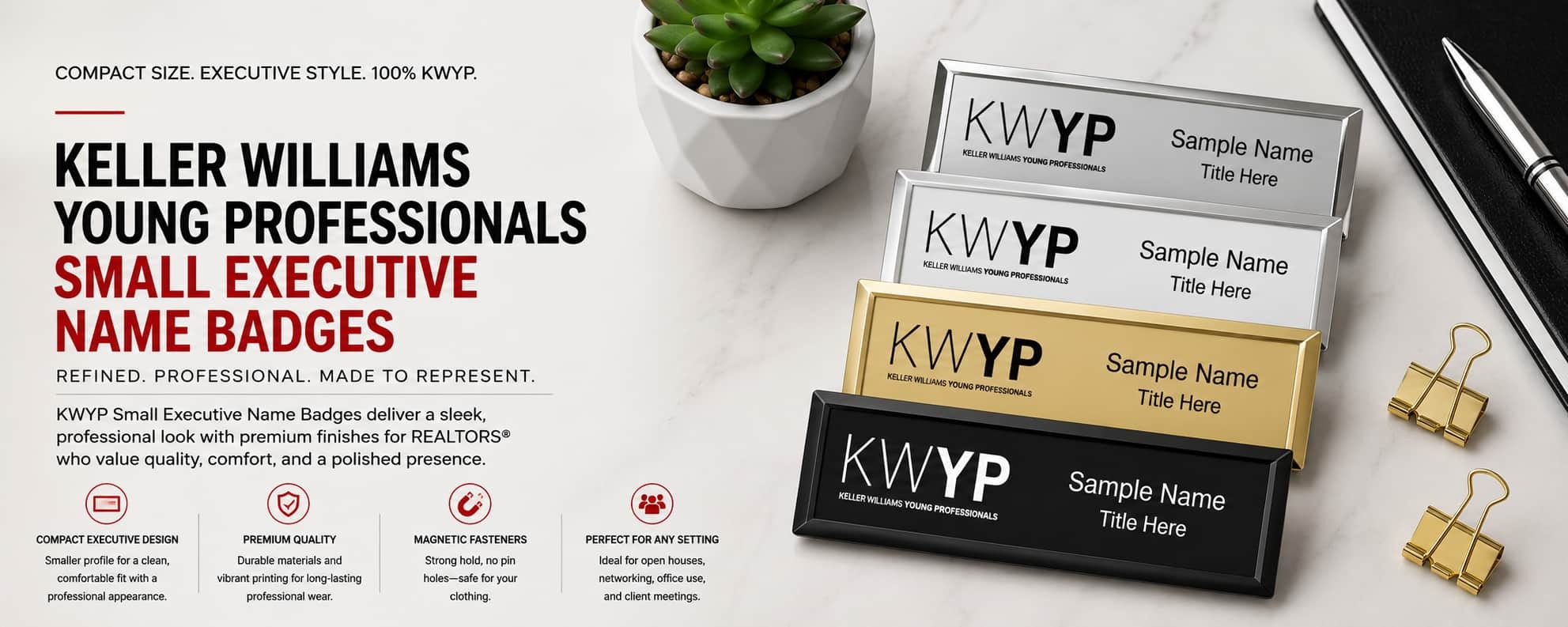 Keller Williams Young Professionals small executive REALTOR name badges