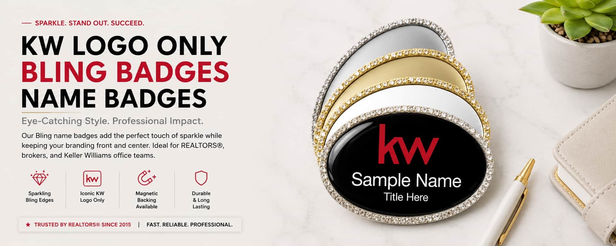 KW Bling Badges for Keller Williams REALTORS