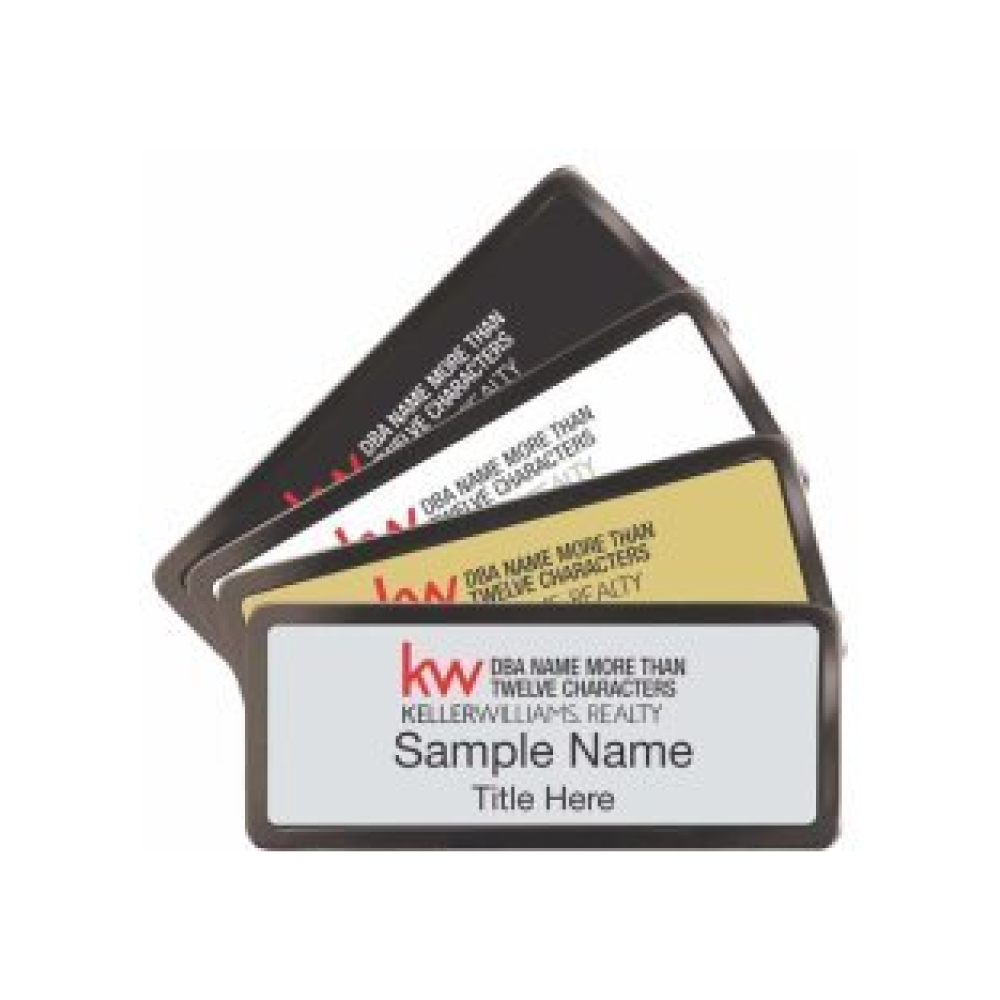 Black Chrome Name Badges