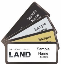 Black Chrome Name Badges