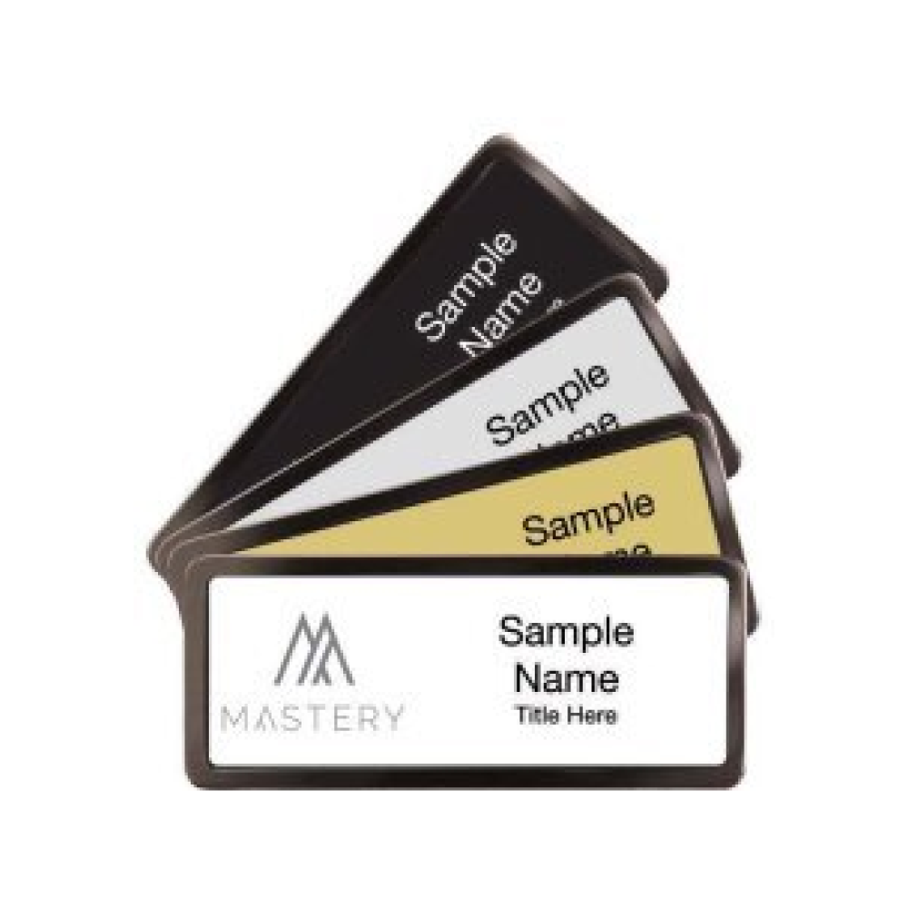 Black Chrome Name Badges