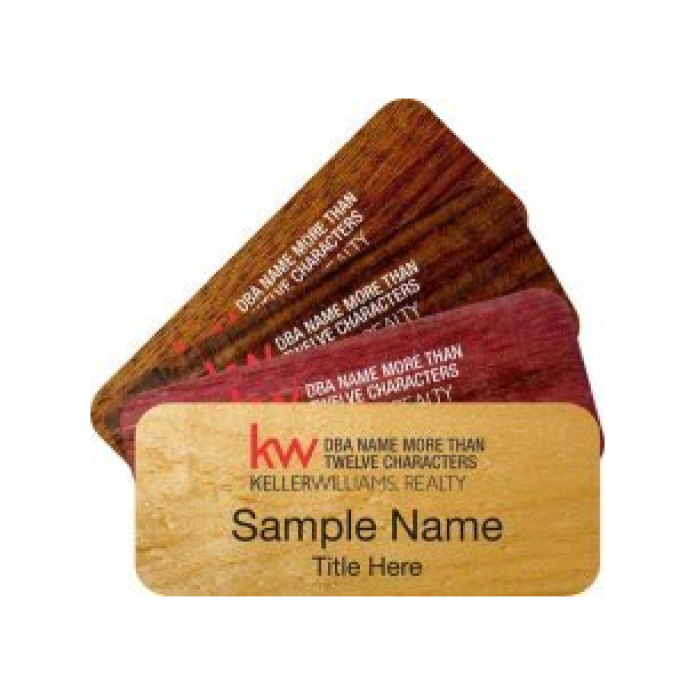 Wood Name Badges