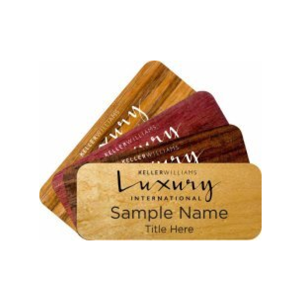 Wood Name Badges