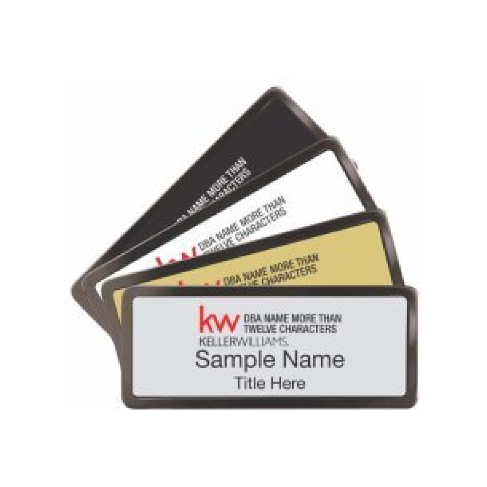 Black Chrome Name Badges