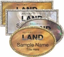 Mother of Pearl Bling Name Badges