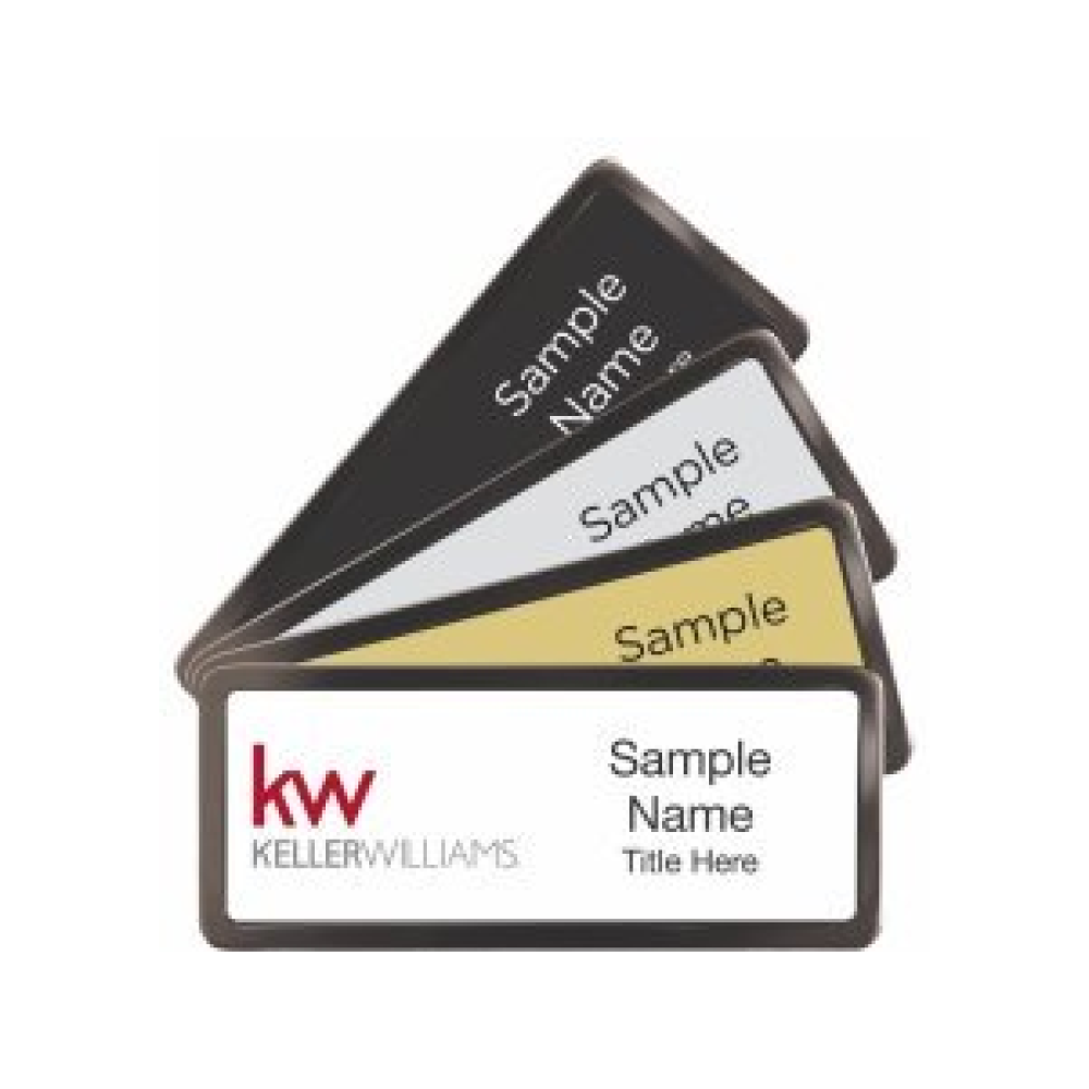 Black Chrome Name Badges