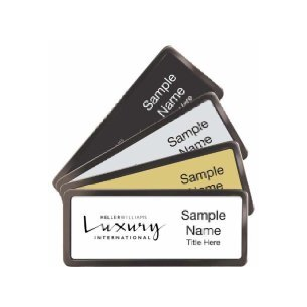 Black Chrome Name Badges