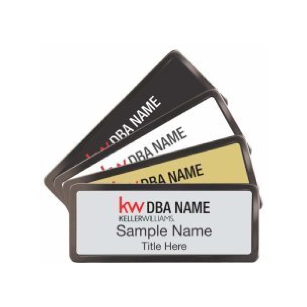 Black Chrome Name Badges