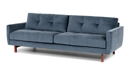 Carmet Sofa. David Chase Furniture, Steamboat Springs, CO. Front 45, high leg, tufted cushions