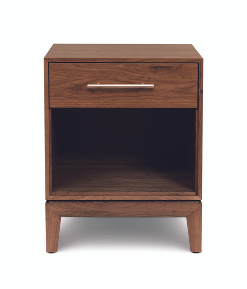 Mansfield 1 Drawer Nightstand, Natural Walnut, Steamboat Springs, Colorado - Head on