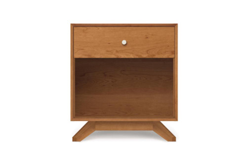 Astrid 1 Drawer Nightstand, David Chase Furniture, Steamboat Springs, Colorado - Cherry, Head on