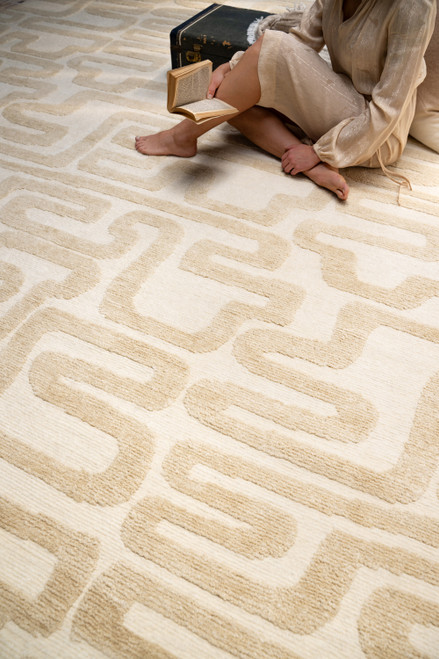Haring PW Ivory Camel HiLo Area Rug, David Chase Furniture, Steamboat Springs, CO - Lifestyle 1