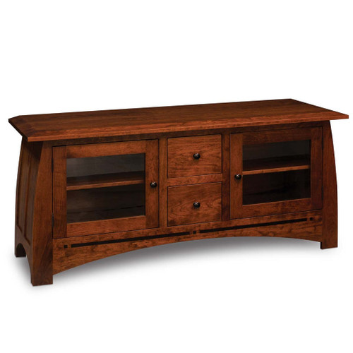Aspen TV Console with Inlay. David Chase Furniture, Steamboat Springs, CO - Full