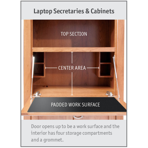 Aspen Laptop Cabinet with File Drawer and Inlay. David Chase Furniture, Steamboat Springs, CO - Diagram