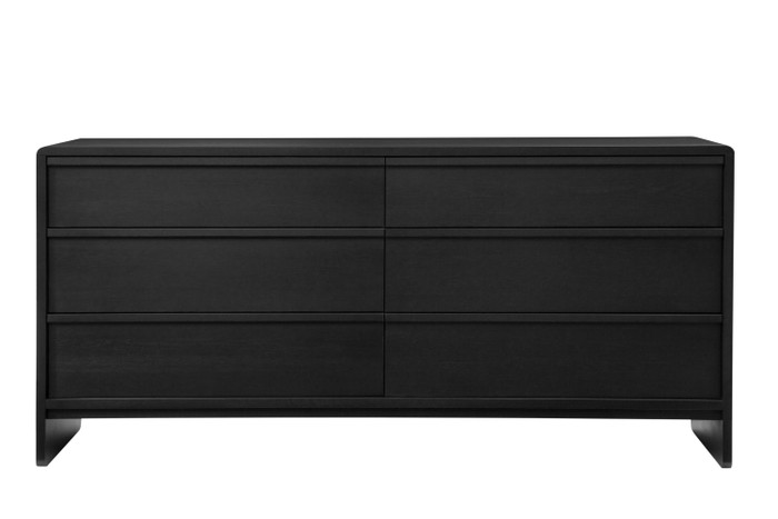 Corsa 6 Drawer Dresser - Noir finish - Front