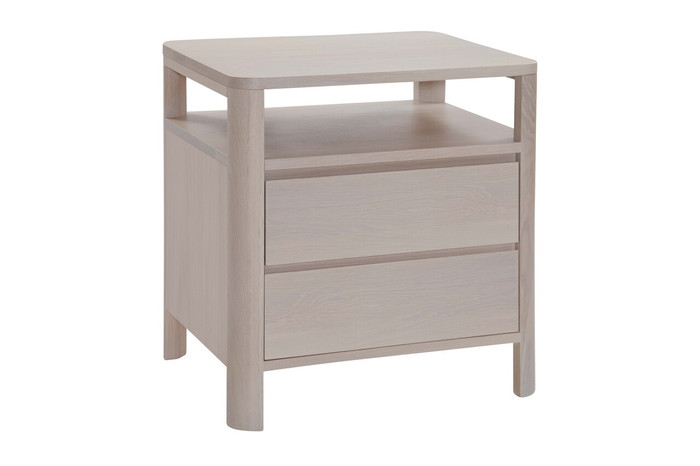 Curva 2 Drawer Nightstand. David Chase Furniture, Steamboat Springs, CO - Light wood
