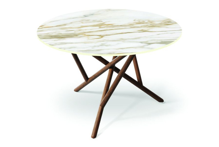 Baton Round Stone Top Table, David Chase Furniture, Steamboat Springs, Colorado - 1 Baton Round Stone Top Table, David Chase Furniture, Steamboat Springs, Colorado - 1