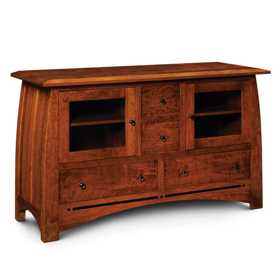 Aspen TV Stand with Inlay. David Chase Furniture, Steamboat Springs, CO - Full