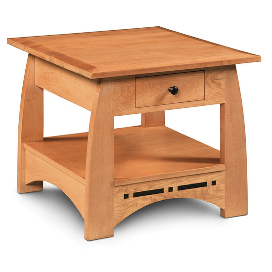 Aspen 1-Drawer End Table with Inlay. David Chase Furniture, Steamboat Springs, CO - Full