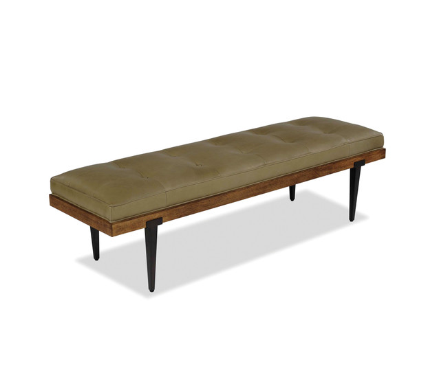 Rubin Leather Bench - Carbon. David Chase Furniture, Steamboat Springs, CO - Full