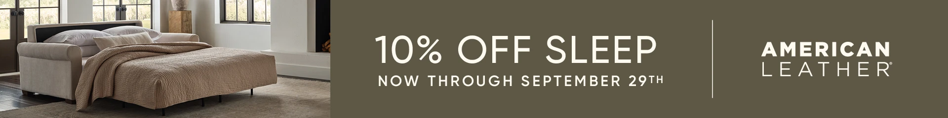 American Leather Sleepers are on sale now through September 29th