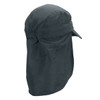 A dark grey Legionnaire hat with a wide brim and neck flap, featuring an elasticised back for a snug fit.
