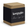 A brown kraft box containing a Keepsake Onsen Coffee Cup, featuring a dark coloured design and logo.