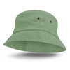 A green Bondi Bucket Hat with a wide brim and ventilation grommets.