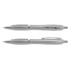 A set of Vistro Pen - Colour Match writing pens in a sleek gray finish, showcasing a smooth design with chrome accents.