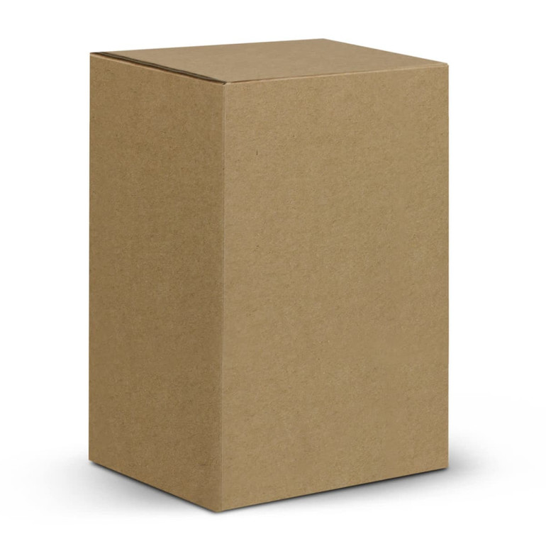 A plain brown cardboard box with a rectangular shape and a flapped top. No logos or branding visible.