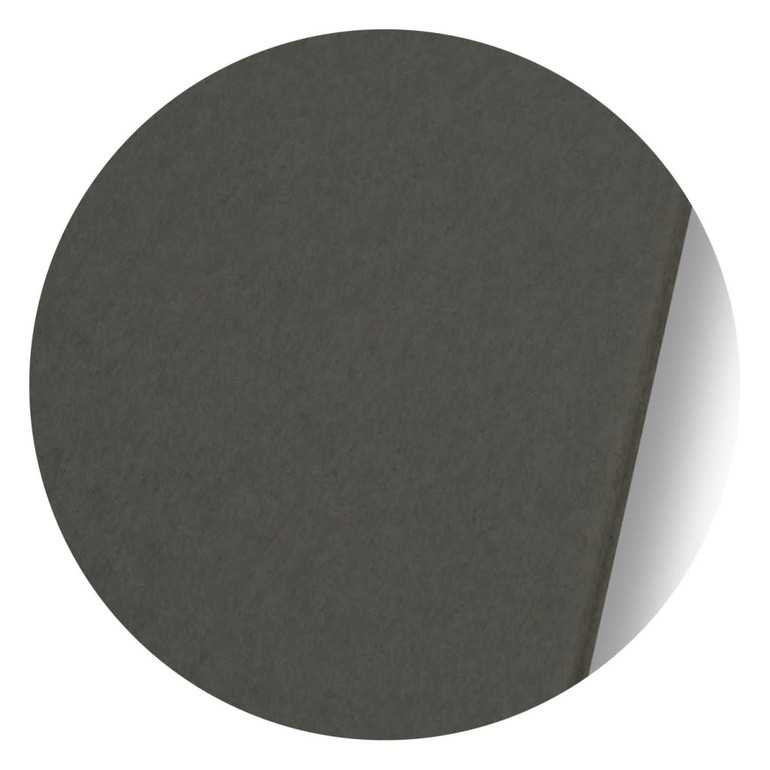 A dark green notebook with a textured cover and a visible page edge, featuring a subtle logo.