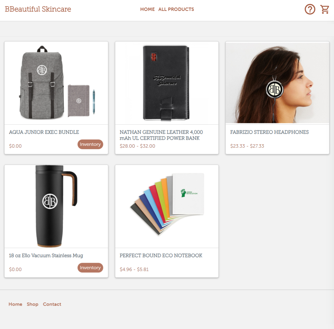 Company Shops are great for offering products to a single company that can be pre-selected, produced and shipped