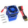 GPM Aluminum 35mm Motor Heatsink w/ Cooling Fan (9Pcs) Set Blue : TRX-4 / TRX-6