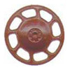 Kadee #2033 Universal Brake Wheel Red Oxide (8) Freight Car Detail Parts HO Scale