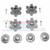 GPM Racing Aluminum Wheel Hex +6mm + Wheel Lock (12Pcs) Grey : Limitless