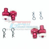 GPM Aluminum Front & Rear Magnetic Body Posts Red : 4X4 Granite / Big Rock