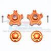 GPM Aluminum Wheel Hex +6mm + Wheel Lock (4Pcs) Set Orange : Infraction