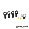 Vanquish VPS08500 Machined Rod Ends Black - Straight M4 : TRX-4