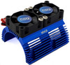 NHX Heatsink with Twin High Speed Tornado 2800 RPM Cooling Fans for 1/8 Motors Blue