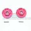 GPM Racing Aluminum Hex Adapter +2mm Red : Rustler 4x4 VXL