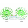 GPM Racing Alum +2mm Hex Green w/ Brake Disk & Silver Lining : Rustler 4x4 VXL