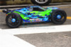 GPM F/R Alum Shocks+Steel #45 Axles+Spring Steel Hex+Tires Green : Rustler 4x4 VXL