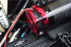 GPM Aluminum Motor Heatsink with Cooling Fan Blue : Unlimited Desert Racer
