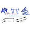 GPM Alum Frt Upper & Low Arms+Knuckle Arms+Harden Stl CVD Drive Shaft Blue : UDR