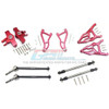 GPM Alum Frt Upper & Low Arms+Knuckle Arms+Harden Stl CVD Drive Shaft Red : UDR