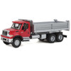 Walthers International(R) 7600 3-Axle Heavy-Duty Silver Dump Truck Red Cab HO Scale