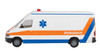 Walthers Service Van - Ambulance White / Orange / Blue HO Scale